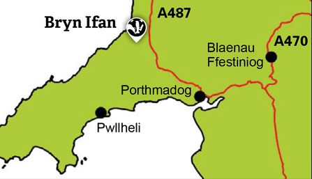 Location map for Bryn Ifan