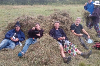 Volunteers and Hay