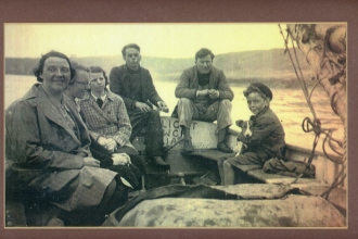 The family with boat at Porth Amlwch- Peter Williams