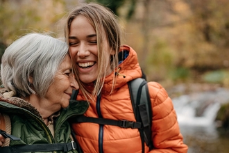 Grandmother and granddaughter