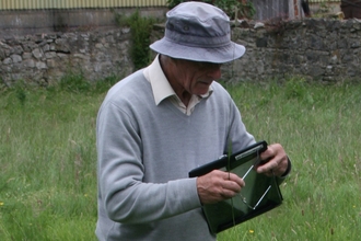 Joe Philips at Caerwys Churchyard