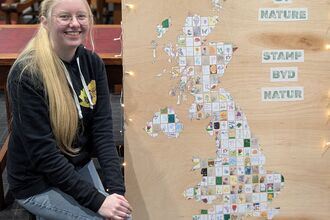 Ellen with Stamped by Nature artwork