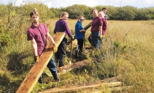 Cors Coch Nature Reserve volunteers