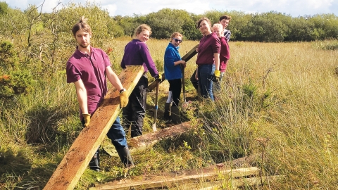 Cors Coch Nature Reserve volunteers