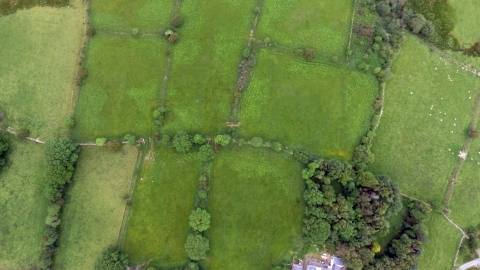 Aerial view of Caeau Tan y Bwlch Nature Reserve 