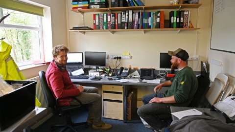 Volunteers at Aberduna nature reserve