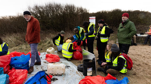 Plast Off Beach Clean litter sorting