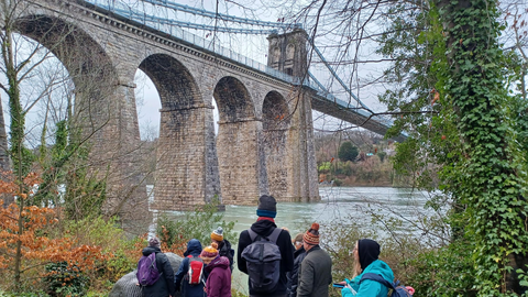 Menai bridge, Mon Gwyrdd guided walk