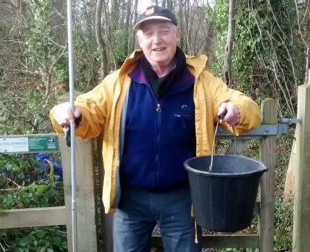 Richard Williams volunteer at NWWT Spinnies Abergowen nature reserve