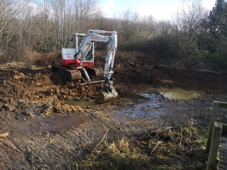 Digger at Marchwiel Marsh - Wrexham