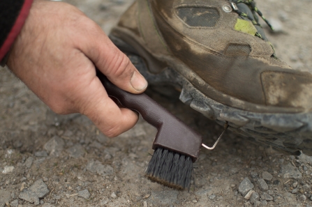 Scrub those all-important hard to reach places, such as the treads on the bottom of your boots