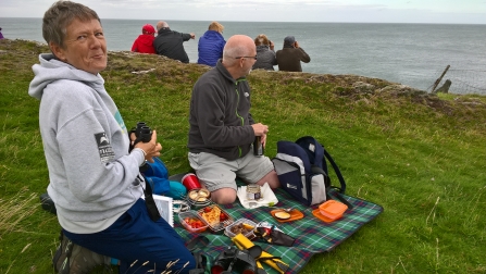 Allan showed Sue just how a “Picnic with a porpoise” event should be done. 