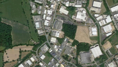 Aerial image from 2016 showing Eras Black Wood largely unchanged © Google