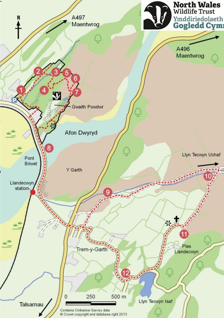 Gwaith Walk Map