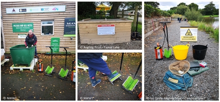 Examples of different biosecurity stations 