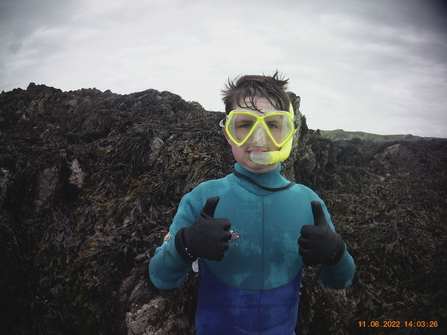 Young person snorkelling