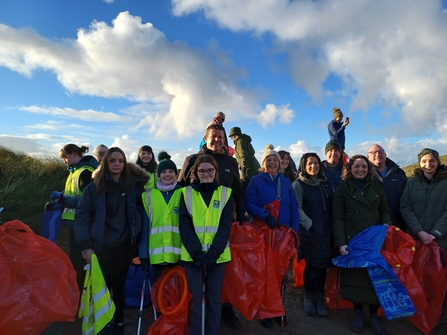 Young volunteers and local politicians at Plast Off 2024 beach clean