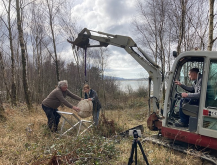 Gwaith Powdwr sculpture set-up