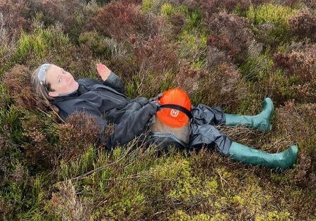 Rachel lying in the heath