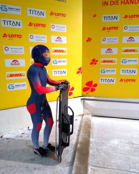 Rachel doing Skeleton