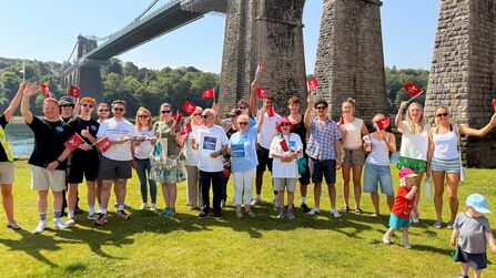 NWWT and local partners for the Menai Bridge leg