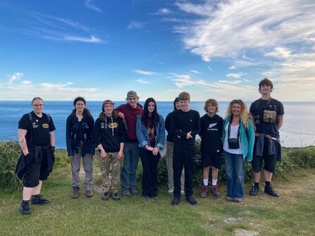 Group photo - youth forum trip to South Stack