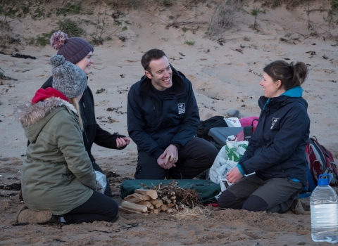 Our Wild Coast_Chris and Louise with group_BBC Countryfile Feb 2018_Dilys Thompson
