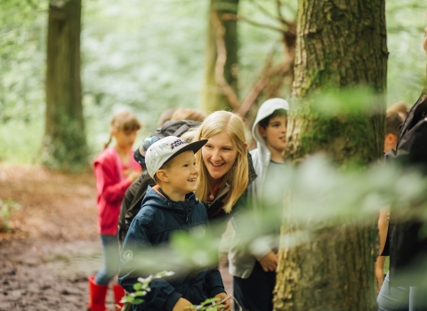 Family in Woods