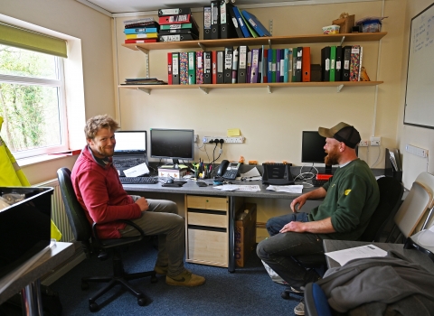 Volunteers at Aberduna nature reserve