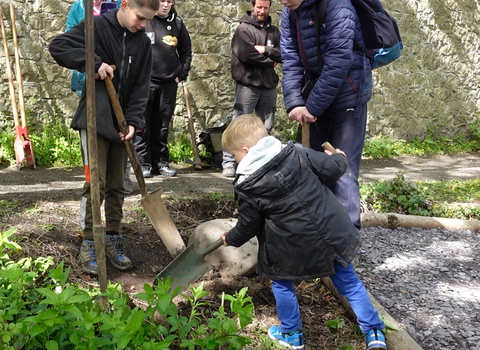 Burying a time capsule