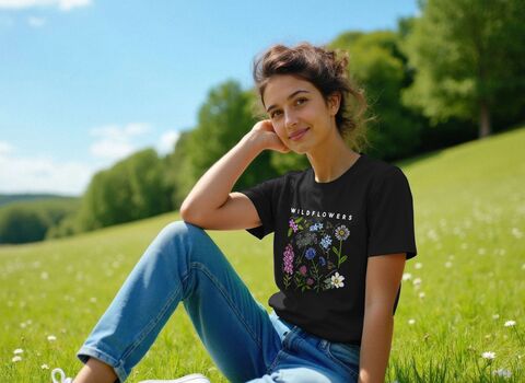 Teemill wildflowers T-shirt